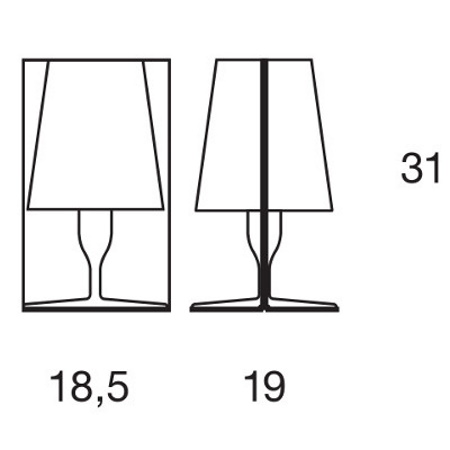 Kartell Take Tavolo 40w E14 Blu - 9050/bl